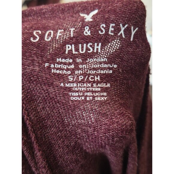 American Eagle Soft & Sexy Plush Women's T Shirt Long Sleeve Pullover Size S - Picture 6 of 6